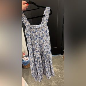 old navy midi dress size XS blue/white floral
